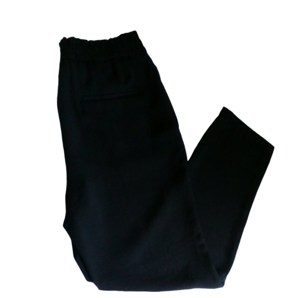 ZARA Women's Black Elastic High-Waist Trouser Pants